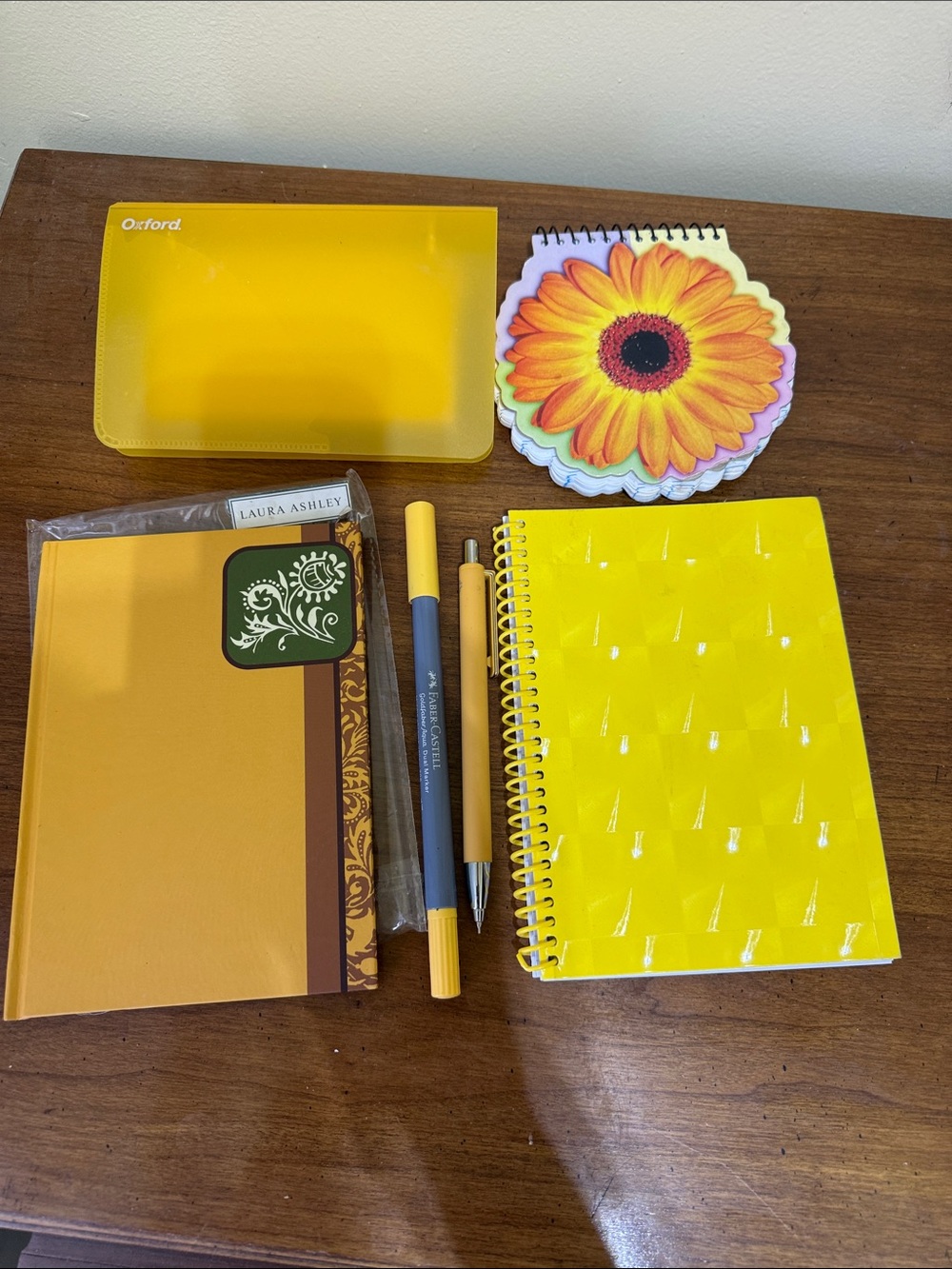 Laura Ashley Yellow Journal & Matching Yellow Stationery Set